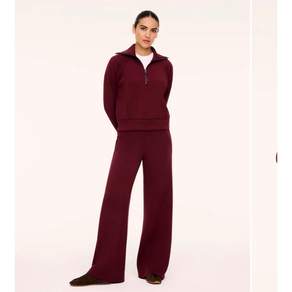 Spanx Vino AirEssentials Half Zip Pullover Relaxed Women's Size Medium